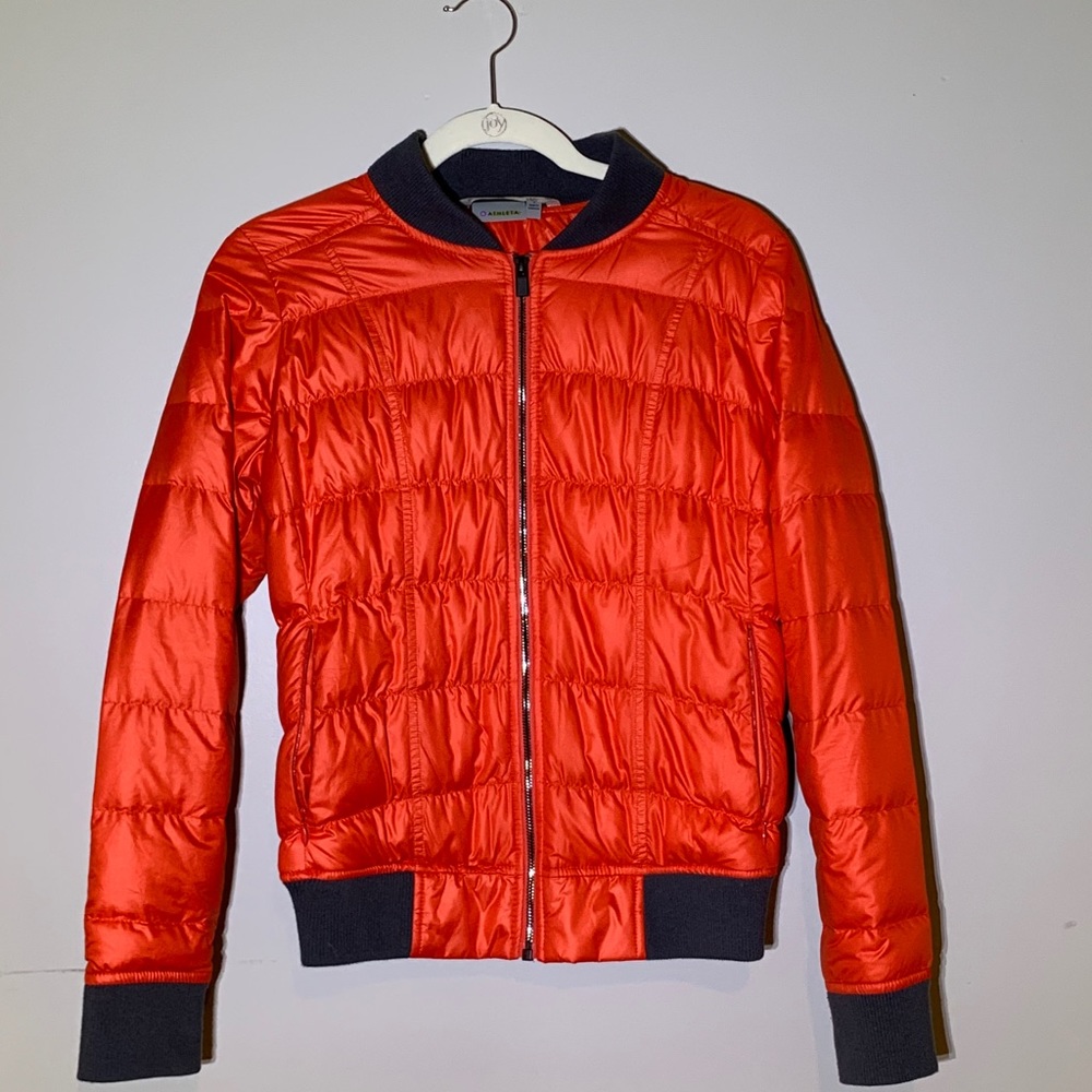 Athleta Dobby Down Bomber Jacket